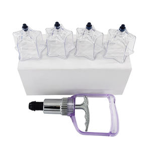 Juego de 4 Ventosas en Forma de Corazón, 1 Pistola de Ventosas, Kit de Terapia de Vacío de Plástico, Masajeador con Caja - Product Image 4