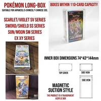 Lot de 151 présentoirs en acrylique anti-UV pour boîtes de 6 paquets de boosters Pokémon Prismatic Evolution avec aimants