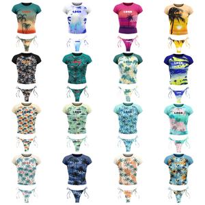 Traje de Baño Personalizado de Moda, Conjunto de Bikini Tanga con Cordones, Traje de Baño de 2 Piezas, Bikini Tanga para Mujer - Product Image 2