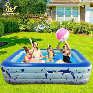 Piscine gonflable Lowj 100-500 kg pour usage familial en extérieur, PVC épaissi pour jeux aquatiques - Product Image 1