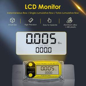 1.5インチデジタルタービン水流計OEMサポート0.5% 精度スレッド接続10-73.5GPMメータリングレンジ - Product Image 2