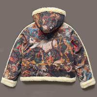 Veste d'hiver pour homme, décontractée, en sherpa, en laine, à capuche, réversible, avec motif, service OEM et prix d'usine