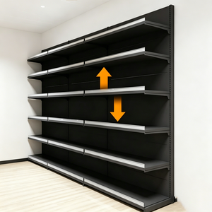 <strong>Heavy</strong> <strong>Duty</strong> Double Sided Gondola Supermarket <strong>Shelves</strong> Metal Display Stand Racks Modular Eco-Friendly Adjustable Shelving - Product Image 3