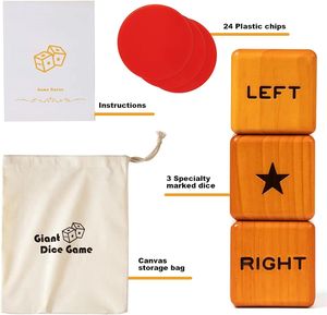 Gioco delle Dadi Gigante con 24 Grandi Pedine e Borsa per il Trasporto, Gioco delle Dadi in Legno per Esterni e Famiglia - Product Image 2