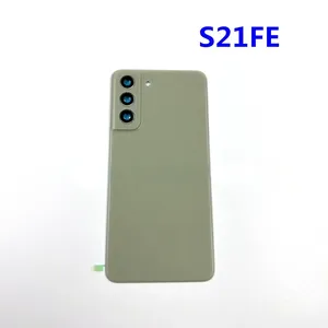 กระจก G990ด้านหลังสำหรับ <span class=keywords><strong>Samsung</strong></span> Galaxy <span class=keywords><strong>S21</strong></span> FE พร้อมเลนส์ฝาครอบแบตเตอรี่ฝาครอบด้านหลังตัวเครื่องเคสอะไหล่แถบซ่อมแซม - Product Image 5