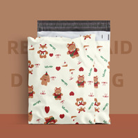 Nouveau type d'emballage de dessin animé coloré marguerite poly sac postal personnalisé sac postal d'expédition entièrement imprimé poly enveloppe