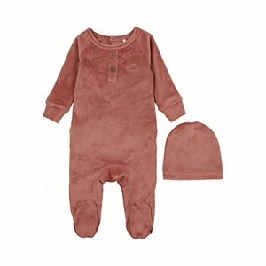 Custom OEM Winter Velour Baby Romper Footie <strong>Boy</strong> Girl Sleep Suit Newborn Clothes 0-3 Month Toddler <strong>Onsie</strong> Pajama Babygrow Bodysuit - Product Image 3