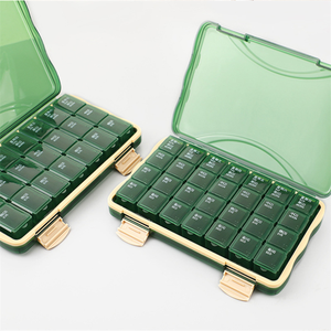 Caja de medicina portátil, 7 días a la semana, capacidad, <span class=keywords><strong>28</strong></span> compartimentos, para clasificación de pastillas de viaje al aire libre - Product Image 4