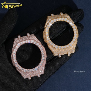 Montre GA2100 au design Hip Hop, montres pour hommes serties de pierres, lunette de montre personnalisée, boîtier de montre en moissanite - Product Image 1