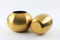Set Vas Bunga Meja Modern dari Baja Tahan Karat yang Dapat Disesuaikan, Pot Bunga Dekoratif, Wadah Tanaman Vas Berwarna Mewah