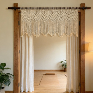 Paravent en macramé <span class=keywords><strong>à</strong></span> franges irrégulières, directement de l'usine, pour les studios de design d'intérieur et les marques hôtelières - Product Image 6