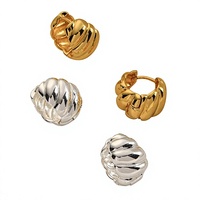 Boucles d'oreilles minimalistes chic européennes et américaines en tungstène électroplaqué, élégantes et discrètes, exsudant une touche de luxe simple
