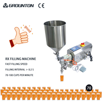 Machine de remplissage de sachets de boissons et d'aliments semi-automatique personnalisée, horizontale, pneumatique, contrôlée par PLC, avec haute précision