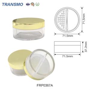 Boîtes d'emballage en plastique transparent personnalisées avec logo, contenants vides pour poudre libre, blush ou crème pour les yeux, usage cosmétique - Product Image 2