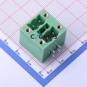 KF2EDGKRHM-5.08-2*2P Plug-in Terminal Block Bent Lead Through Hole,P=5.08mm Board-to-Board / Socket - Closed Screw Fixing 2x2P - Product Image 1