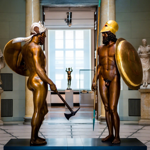 Statua in Bronzo a Grandezza Naturale di Guerriero Greco, Scultura di Achille ed Ercole per Decorazione di Giardini <span class=keywords><strong>e</strong></span> Musei - Product Image 1
