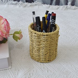 Cesta de Almacenamiento Multiusos para Escritorio, Cesta Tejida para Mesa, Bandeja de Almacenamiento de Cuerda de Papel para Cartas, Carpetas, Cuadernos, Copias e Impresiones - Product Image 4