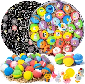 Gentle and Kid Safe Bubble Bath Fizzies Cunke 28 Bath Bombs Toy Inside Bath Bombs gift sets for Kids