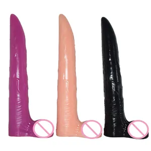 Consolador con forma de ciervo artificial, juguete sexual de PVC de 10 pulgadas, con tapón anal, vagina fácil, punto g, doble huevo