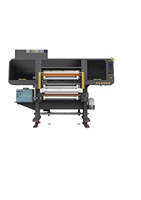 Printer UV DTF Roll-to-Roll Otomatis Penuh dengan Pernis Mengkilap & Tinta Putih untuk Stiker Casing Ponsel Akrilik/Kaca