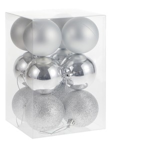 Juego de Adornos Navideños de Bolas de 6 cm y 8 cm, Bolas de Plástico Irrompibles, Decoración Navideña Personalizada, Adornos de Navidad para Fiestas en Casa - Product Image 3