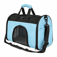 Sac de transport pour animaux de compagnie, chat, chien, respirant, pliable, sangle d'épaule réglable, tapis en polaire amovible, tissu Oxford
