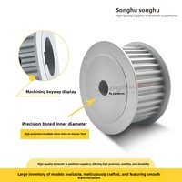 Polea de sincronización de aluminio SH-HTPA-S5M250-72-A-P-d12 de 72 dientes y 65 orificios en stock