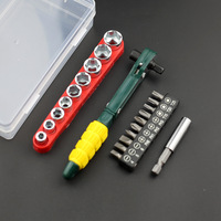 Set Obeng Ratchet Baja 22-in-1 Serbaguna dengan Mata Obeng Hex dan Torx yang Dapat Dibalik, Peralatan Tangan Multi-Fungsi untuk Perbaikan
