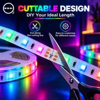 Bande lumineuse O2 RGBIC COB 19W 24V, éclairage d'ambiance intelligent synchronisé avec la télévision, rétroéclairage pour la décoration de la maison de nouvelle génération