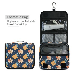 Top Sales Hawaiian Life Hau Flower Waterproof Foldable Hanging Organizer Cosmetic Makeup <b>Storage</b> <b>Toiletry</b> Bag 2025 - Product Image 3