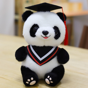 Pronto <span class=keywords><strong>per</strong></span> la spedizione all'ingrosso Logo personalizzato e dimensioni del <span class=keywords><strong>nome</strong></span> grazioso carino <span class=keywords><strong>peluche</strong></span> imbottito morbido <span class=keywords><strong>per</strong></span> il Panda di diploma scolastico - Product Image 5