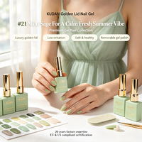 Vernis Gel UV KUDAN 15ml Bouchon Doré 24 Couleurs en Stock Séchage Rapide Brillant Longue Durée Soak Off Gel Ongles OEM ODM Vente en Gros Salon