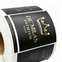 Etiquetas de Vino Personalizadas en Dorado Mate, Resistentes y Autoadhesivas para Botellas de Cerveza y Whisky