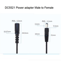 DC 5,5mm x 2,1mm Stromkabel DC 5521 Stecker-Buchse-Verlängerung kabel 5V bis 12V 24V.