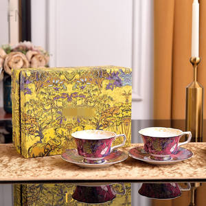 Nueva Serie D de Tazas y Platillos de Porcelana China Europea para Té de la Tarde, para Fiestas y Cafeterías - Product Image 2