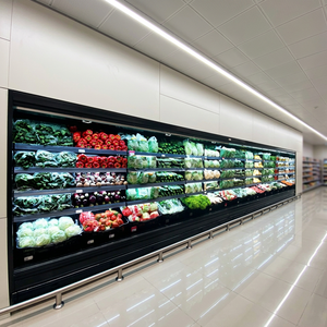 Réfrigérateur Vitrine Verticale <span class=keywords><strong>Multi</strong></span>-Niveaux Ouvert pour Fruits et Légumes de Supermarché, Fourniture Directe Usine - Product Image 2