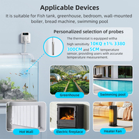 WT580-EU 16A Enchufe Termostático Inteligente WiFi para la UE con Control Tuya para Calefacción y Refrigeración de Invernaderos y Peceras, Compatible con OEM y ODM