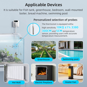 WT580-EU 16A Prise thermostat intelligente Wi-Fi UE avec contrôle Tuya pour serre, aquarium, chauffage et refroidissement, prise en charge OEM ODM - Product Image 3