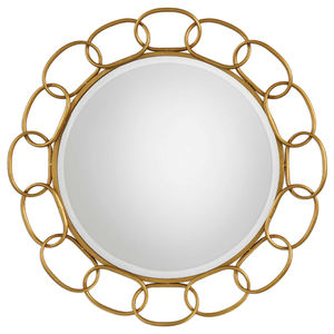Gold <b>Wall</b> Decorative Round Metal <b>Mirror</b> Frame - Product Image 6