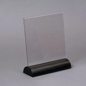 מתלה פרסום לשולחן אקריליק בסיס עץ שולחן אקריליק מחזיק תפריט מסגרת תמונה אקריליק מעמד תצוגה - Product Image 3