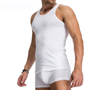 Canotta da <span class=keywords><strong>Uomo</strong></span> in <span class=keywords><strong>Cotone</strong></span> Senza Maniche con Collo Tondo, Abbigliamento da Palestra per Bodybuilding, Intimo Solido, Magliette Intime Traspiranti Taglie Forti - Product Image 1
