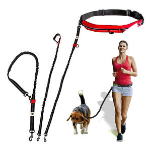 Hands-Free Jogging Hiking Running <span class=keywords><strong>Belt</strong></span> 120-180 Cm Elastic <span class=keywords><strong>Dog</strong></span> Lead dengan Tas Pinggang untuk Anjing Sedang dan Besar - Product Image 3