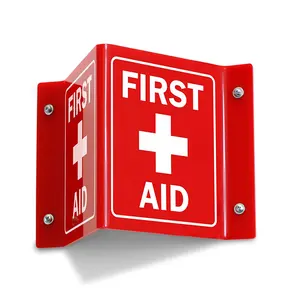Factory direct sales,includes screws and mounting tape,Acrylic Emergency First aid kit 3D Projecting Sign