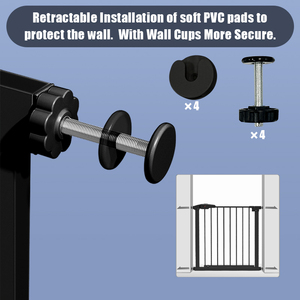Barrière de sécurité rectangulaire réglable en métal Prodigy SG002 pour petits animaux avec fermeture à bouton, enclos pour animaux de compagnie d'intérieur - Product Image 6