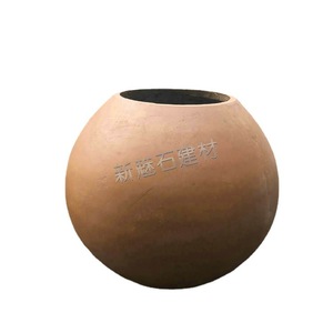 Nueva Maceta Esférica de Cemento GRC Magic Stone, Maceta Blanca de Cerámica para Exteriores, Maceta de Pie, Tamaño Personalizado - Product Image 3