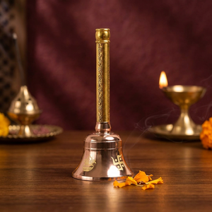 ระฆังบูชาพระพุทธศาสนาทำจากทองเหลือง ตกแต่งแบบจีนโบราณ พร้อมดอกบัว - Product Image 5