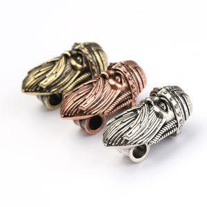 Cuentas de cabeza vikinga de bronce antiguo para pulsera de supervivencia, para Paracord EDC - Product Image 5