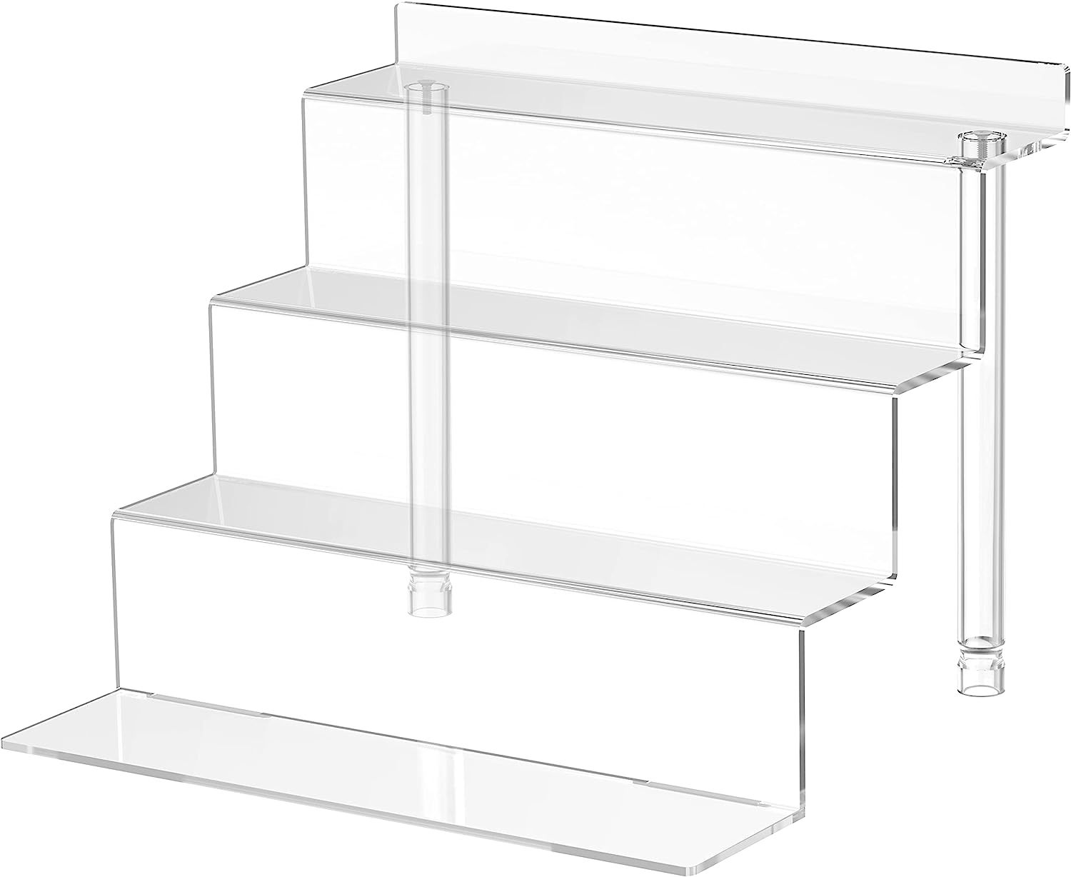 Custom Tiers clear Acrylic Display Risers Stand Holder Cupcake Makeup Acrylic Display Shelf for Organizing and Decoration — view 5