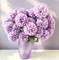 Rangkaian Bunga Hydrangea Sutra Buatan 6 Tangkai, Dekorasi Ruangan, Meja Makan, Buket Bunga Kering Rustic