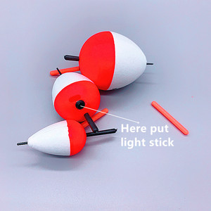 Filet de pêche lumineux de forme ovale rouge blanc EVA flotteurs de pêche <span class=keywords><strong>en</strong></span> <span class=keywords><strong>mer</strong></span> pour Tubes de flotteurs de pêche - Product Image 4